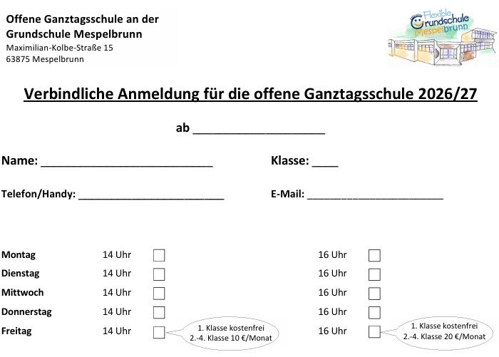 Anmeldung OGS